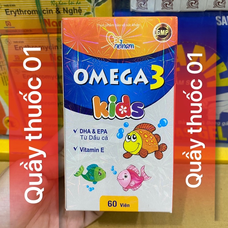 OMEGA 3 KID- Giúp Bé Phát Triển Trí Não, Bổ Mắt - Hộp 60 viên