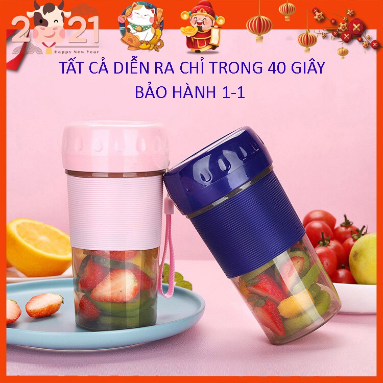 Máy xay sinh tố cầm tay mini - Bảo Hành 1 đổi 1 - Máy xay cầm tay - Fruitcup - Juice Fresh Máy Xay Sinh Tố Mini