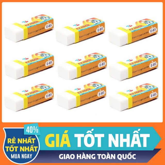 Gôm Tẩy Bút Chì Thiên Long E05 - Siêu Mềm, Siêu Dẻo, Không Mùi, An Toàn Khi Sử Dụng