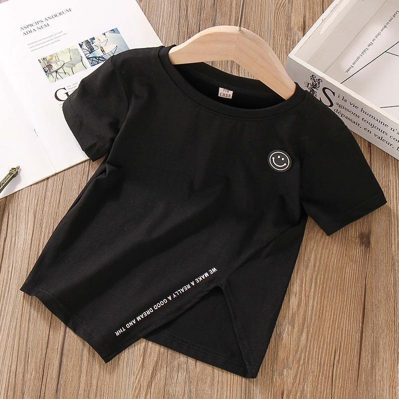 Áo Thun Cotton Tay Ngắn Hở Bụng Phong Cách Thời Trang Mới Dành Cho Bé Gái 2022