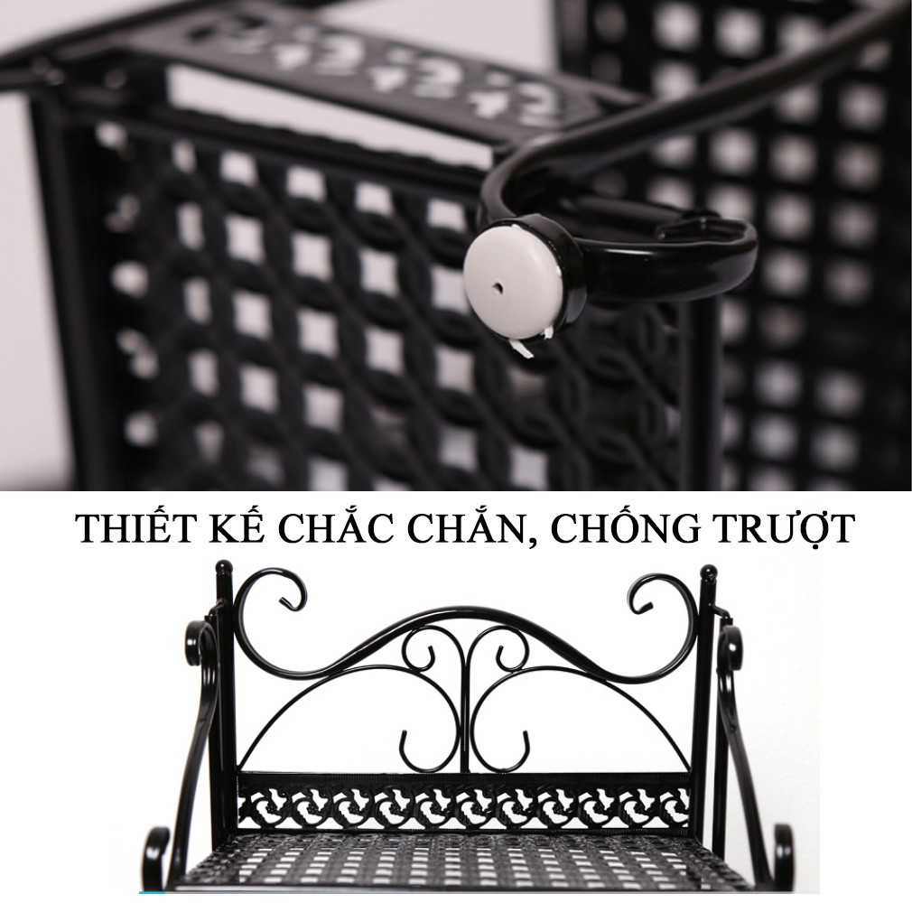 [ XẢ KHO ]  Kệ nhà tắm 4 tầng thép phủ sơn tĩnh điện hoa văn để đồ đa năng kích thước 87 x 33 x 20cm | BigBuy360 - bigbuy360.vn