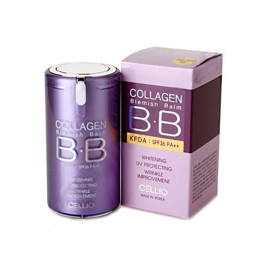 [Hàng Chính Hãng] Kem nền trang điểm chống nắng BB Cream Collagen Cellio SPF 40 PA++Hàn Quốc giúp da trắng sáng mịn màng