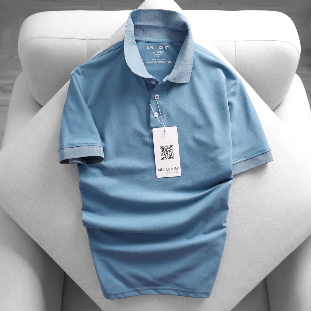 Áo thun nam polo trơn MEN LUXURY đẹp chuẩn form chất vải cao cấp, hàng hiệu 5 màu đa dạng tôn dáng hiện đại