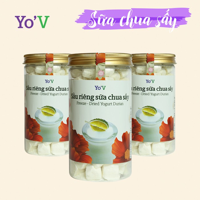 Sữa Chua Sấy Đông Khô Yo'V Vinamit Sầu Riêng 90g Thơm Ngon Giòn Tan