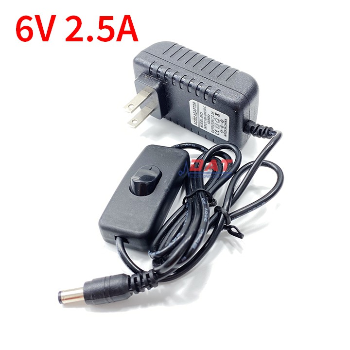 Nguồn Adapter 6V 2.5A Có Công Tắc MD0625