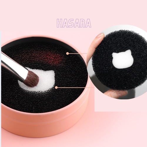 Dụng cụ vệ sinh cọ trang điểm, miếng rửa cọ, lau khô cọHappy makeup H003 - Hasara