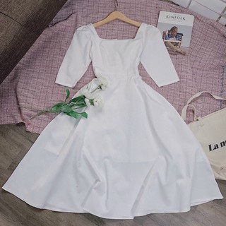 ĐẦM MAXI TAY LỠ CỔ U