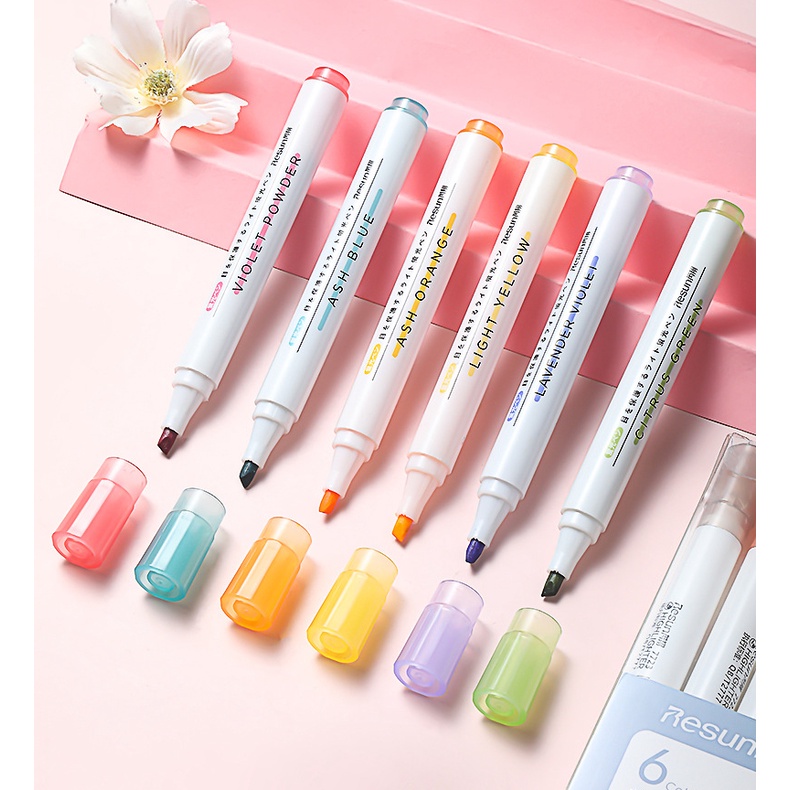 Set 6 Bút Dạ Quang 6 Màu Sắc