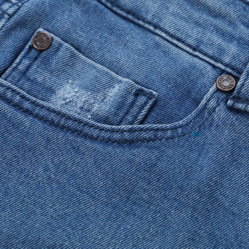 Quần jean nam hàng hiệu Owen QJSL23960 dáng slim fit ống côn màu xanh nhạt vải bò denim cotton cao cấp bền đàn hồi tốt
