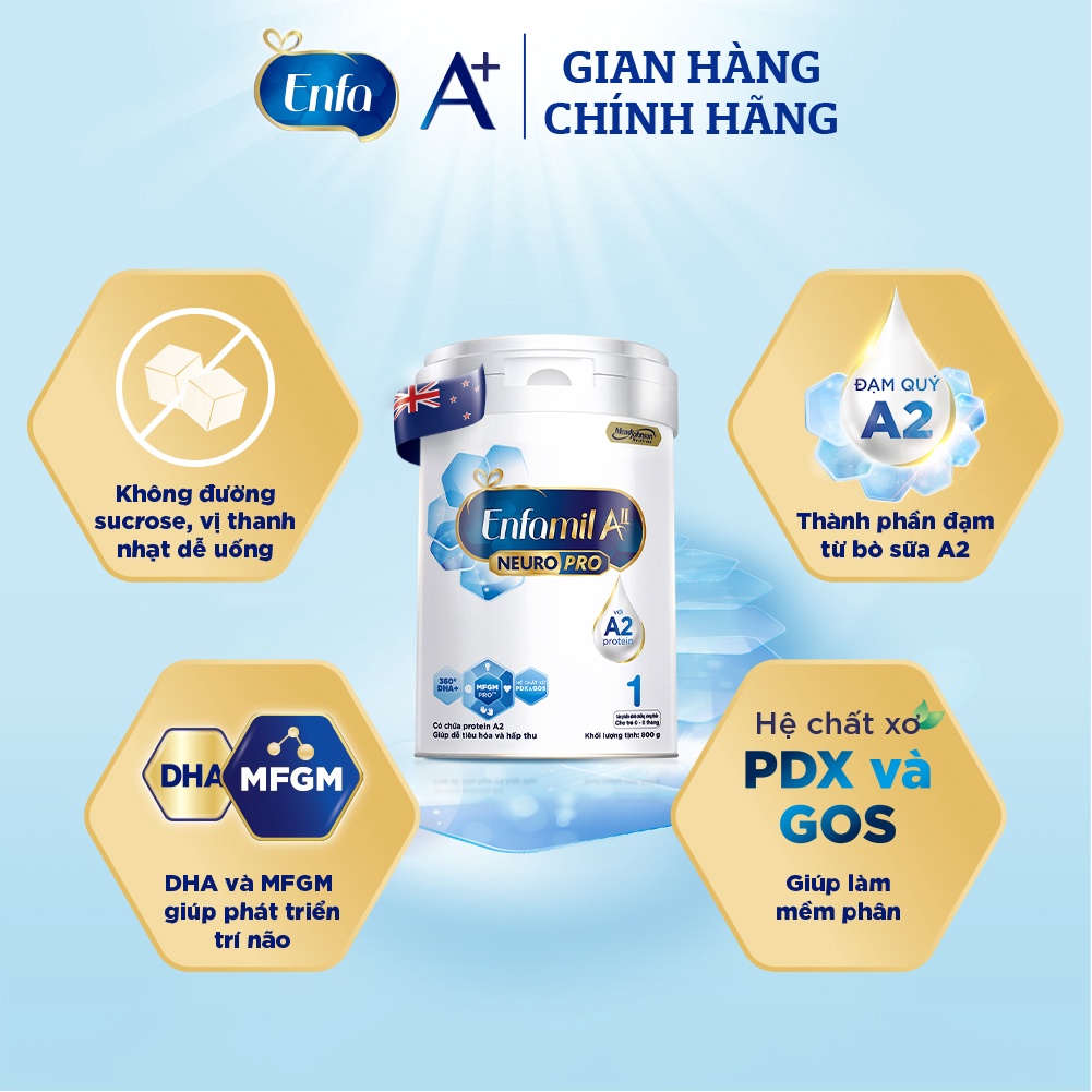 Sữa Bột ENFAMIL A2 Neuropro 1 800g (Từ 0-6 Tháng)