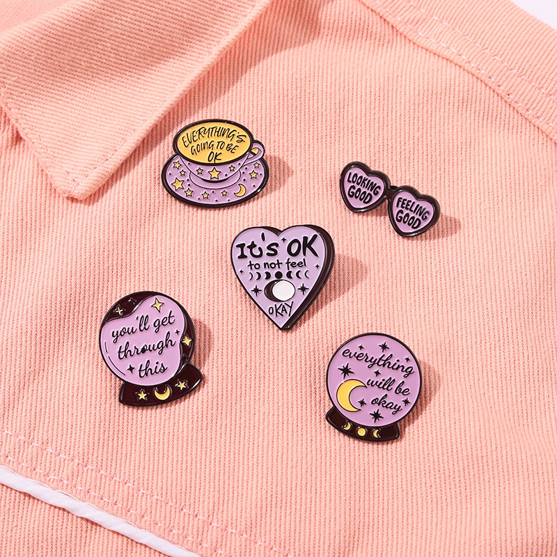 Huy hiệu cài áo hình trăng sao thời trang nữ tính