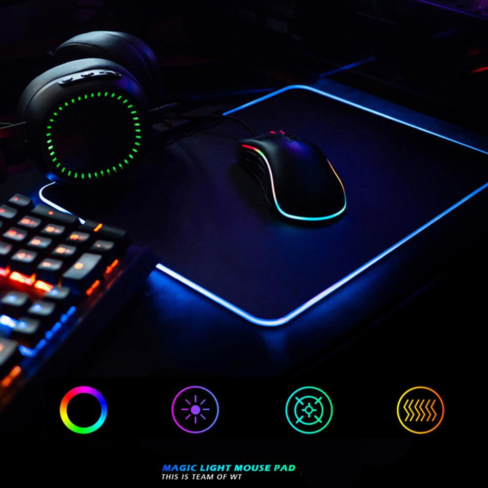 Bàn di chuột chơi game RGB Bàn di chuột lớn Bàn di chuột máy tính LED Tấm lót chuột lớn với thảm đèn nền