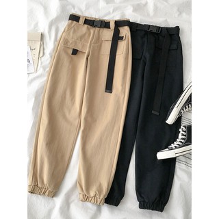 Quần jogger nữ (kèm thắt lưng) form rộng cho nữ kiểu dáng Hàn Quốc thu đông 2019