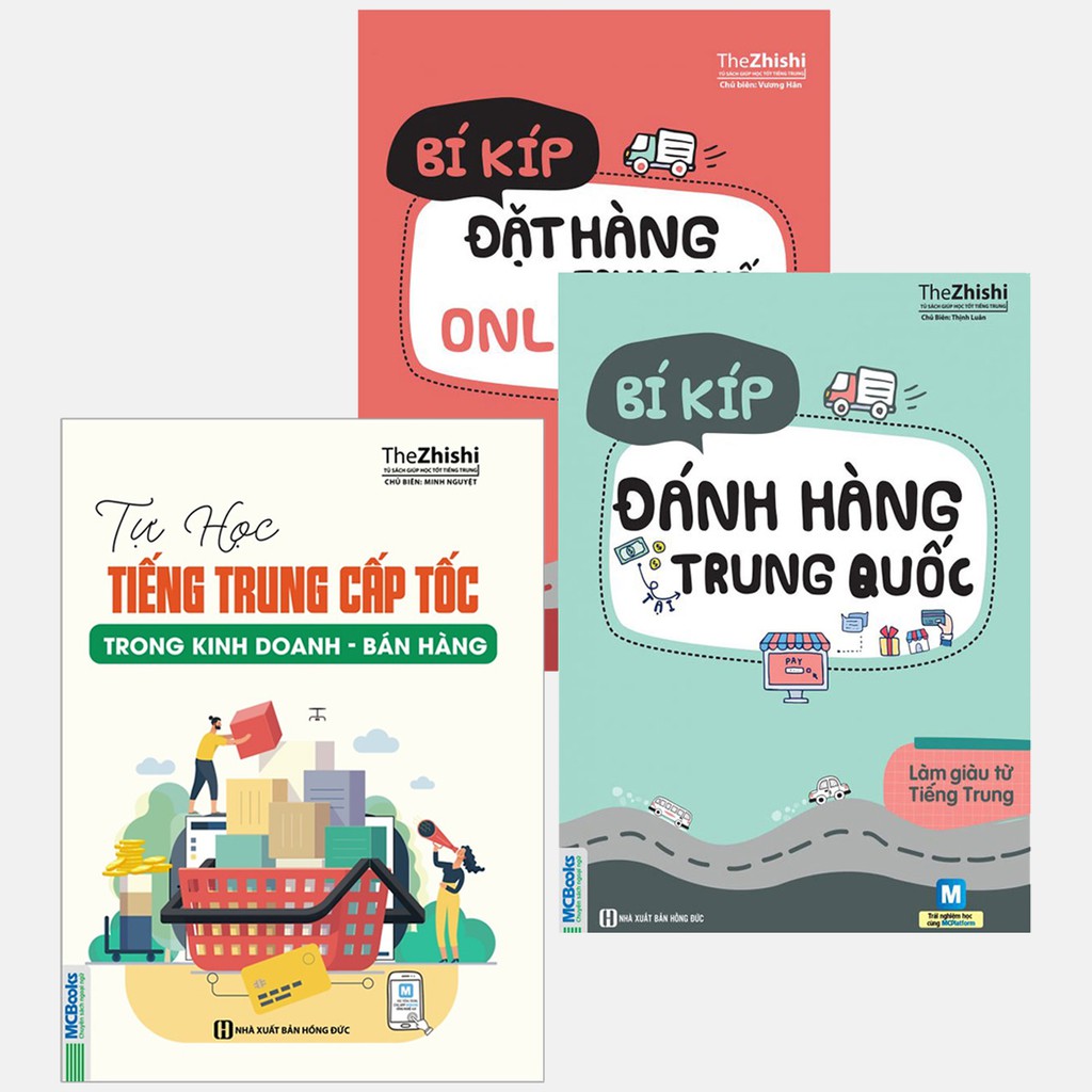 Sách - COMBO Tiếng Trung Danh Cho Người Đánh Hàng - Kinh Doanh - Bán Hàng - Đặt Hàng Trung Quốc Online