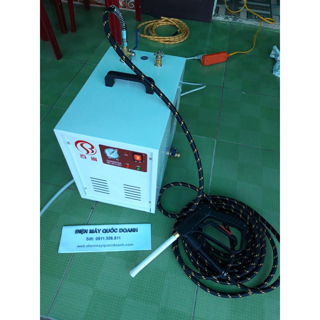 Súng xịt rửa hơi nước nóng kèm dây silicon chịu nhiệt 10 mét