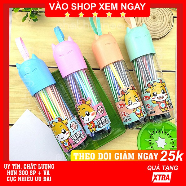 Bộ 12 bút lông màu vẽ cho bé cực dễ thương giá rẻ ✔️ FREESHIP  - Phát Huy Hoàng