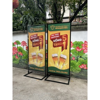 Standee khung sắt 80*180 ngoài trời