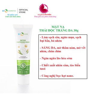 💖mặt nạ thải độc biocos detox whitening mask 30g - sạch da, sáng da, ngừa mụn, tăng sinh collagen.