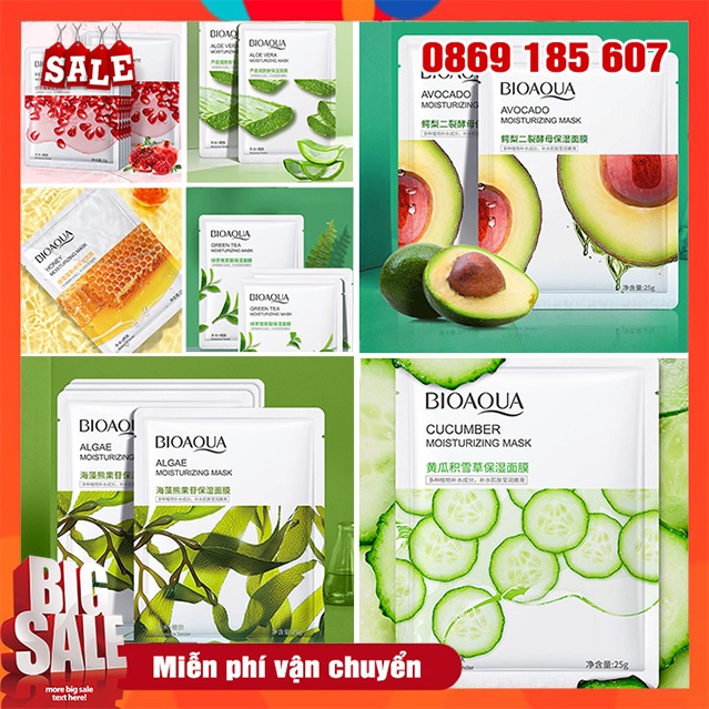 Mặt Nạ Bioaqua Cấp Ẩm Dưỡng Trắng  Mờ Thâm Làm Da Sáng Mịn Cải Thiện Làn Da Khoẻ Mạnh