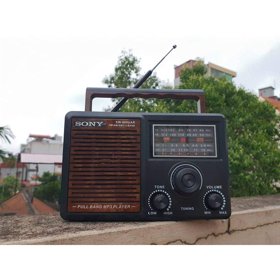 ĐÀI RADIO SONY SW-888 UAR  Siêu bền.Pin to tiết kiệm,Loa phát to và bắt được nhiều kênh - Hàng bảo hành.