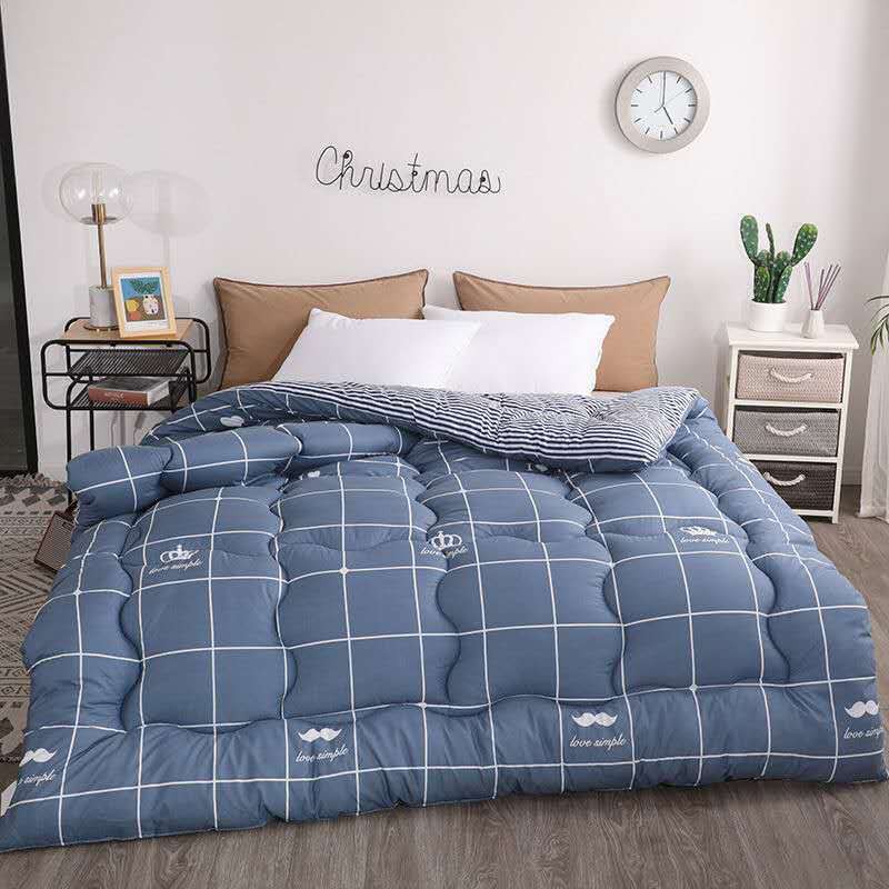 quilt  Chăn mùa xuân và mùa thu có thể tháo rời và giặt dày để giữ ấmcái mền