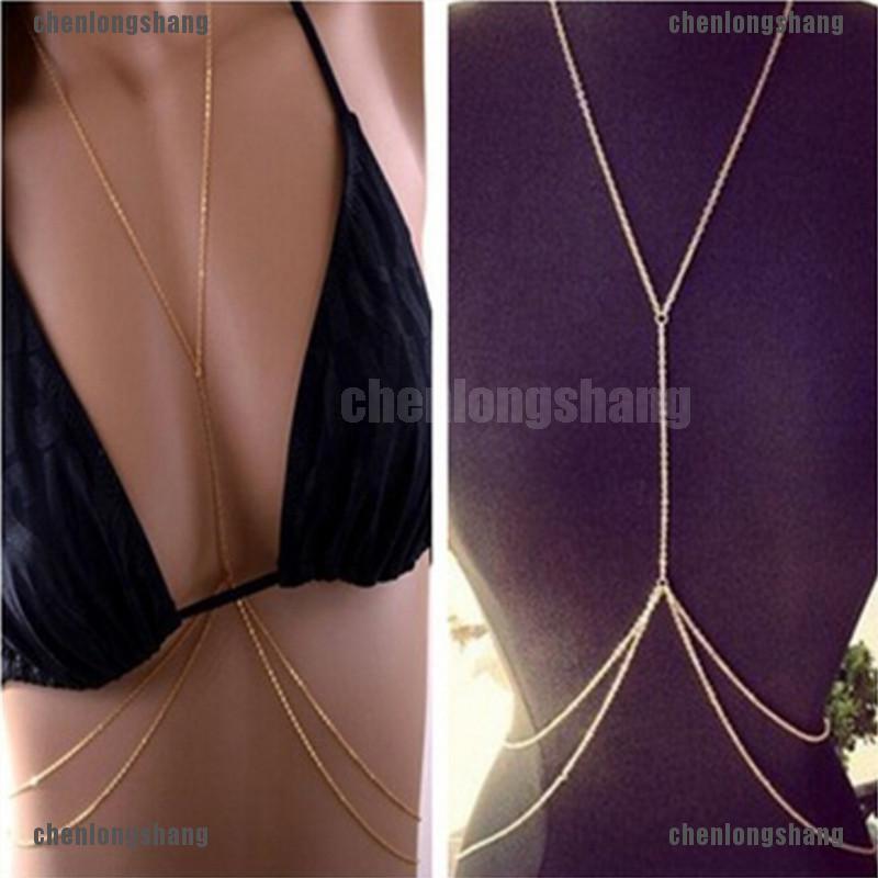 Bikini Mắt Xích Bằng Vàng Thời Trang Gợi Cảm Đi Biển Cho Nữ