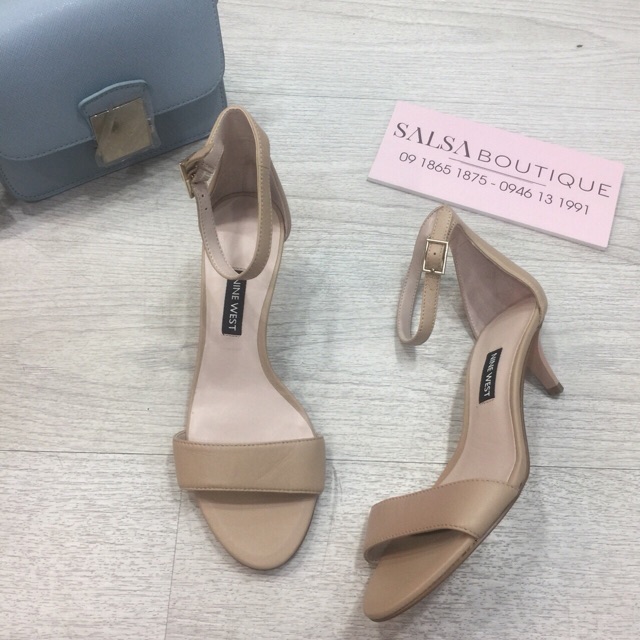 Sandal Ninewest gót bóng 5f xuất xịn 730k