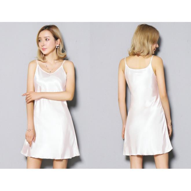 Váy ngủ lụa 2 dây sexy gợi cảm chất satin mềm mại 174