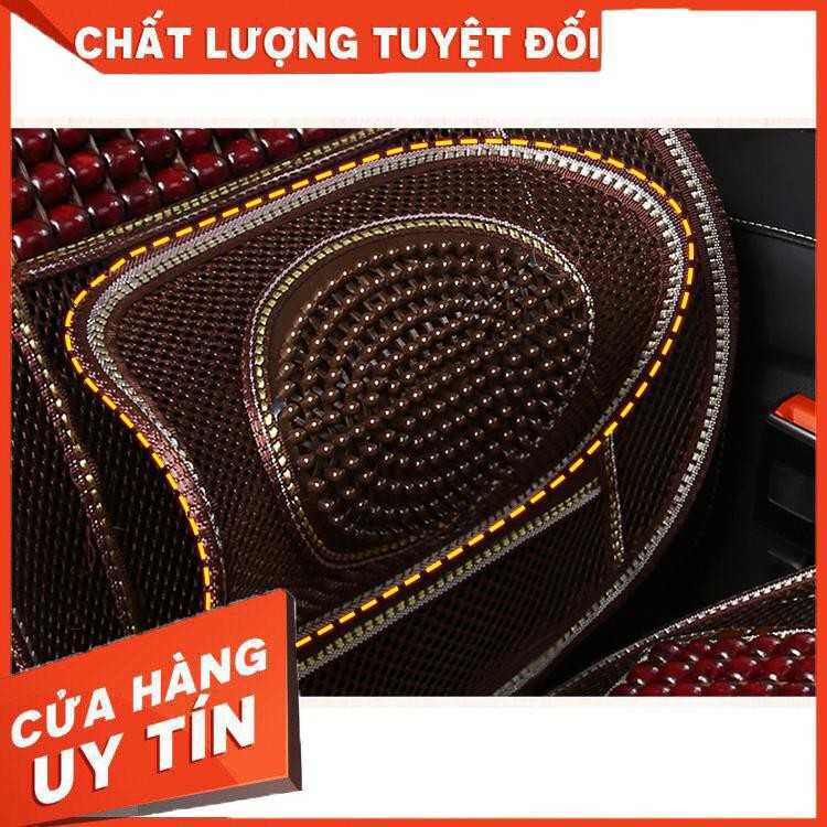 ⚡ FreeShip Toàn Quốc ⚡Đệm Lót ghế ô tô hạt gỗ có đệm lưng cao cấp - sang trọng kèm theo gối xe ô tô cao