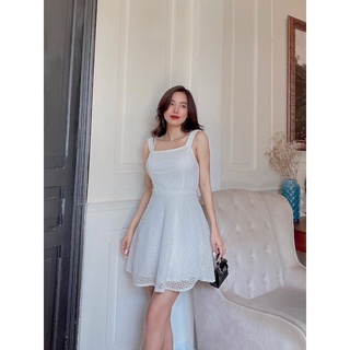 ĐẦM XỐP TRẮNG NƠ HỞ LƯNG DÂY HẠT