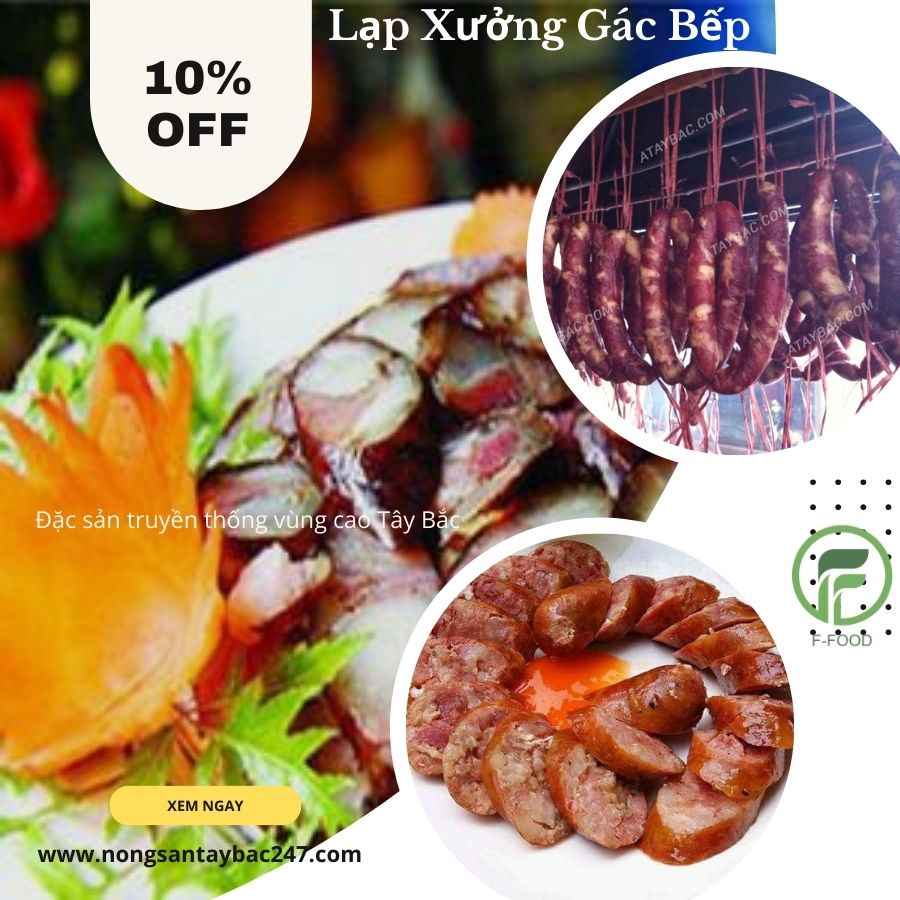 Lạp xưởng gác bếp gói 500gram (tặng kèm chẩm chéo) - Đặc sản Sơn La | BigBuy360 - bigbuy360.vn