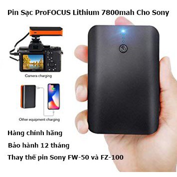 Bộ Pin Sạc ProFOCUS Lithium 7800mah Cho Sony, fufi