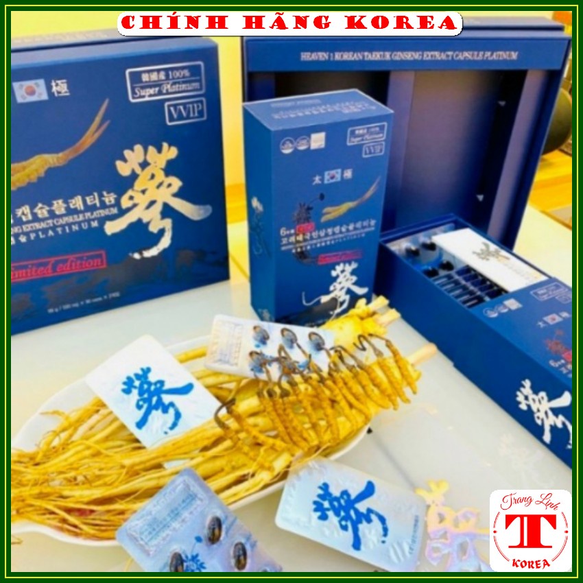 Thiên sâm đông trùng hạ thảo hàn quốc, hộp 180 viên - Hoàng thiên sâm thượng hạng tăng đề kháng, sức khỏe, phòng ung thư