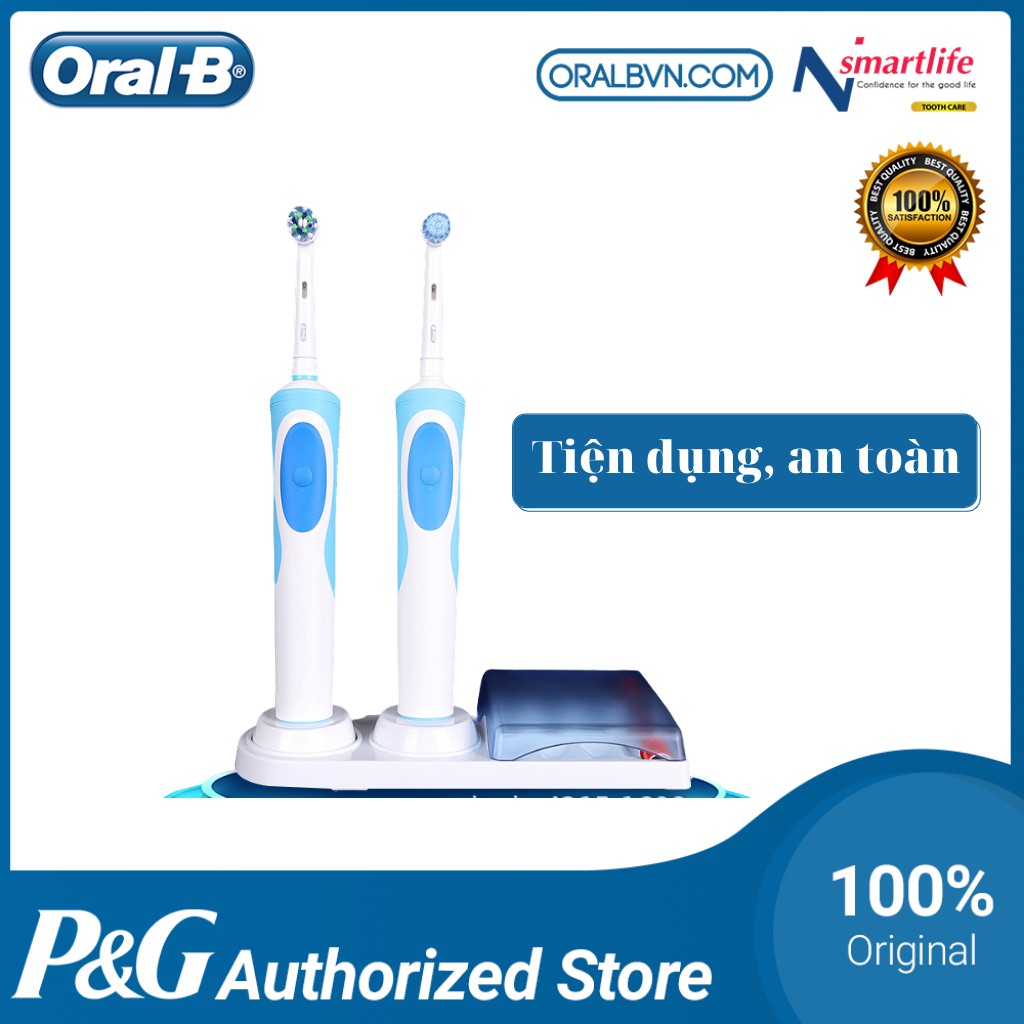 Đế cắm bàn chải và đựng đầu bàn chải Oral B giúp đầu bàn chải lun khô ráo, không ẩm mốc, tránh vi khuẩn