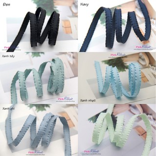 [Set 2 mét] Dây luồn bờm viền dún bèo 1cm (dùng cho xượng bờm 5mm/6mm)