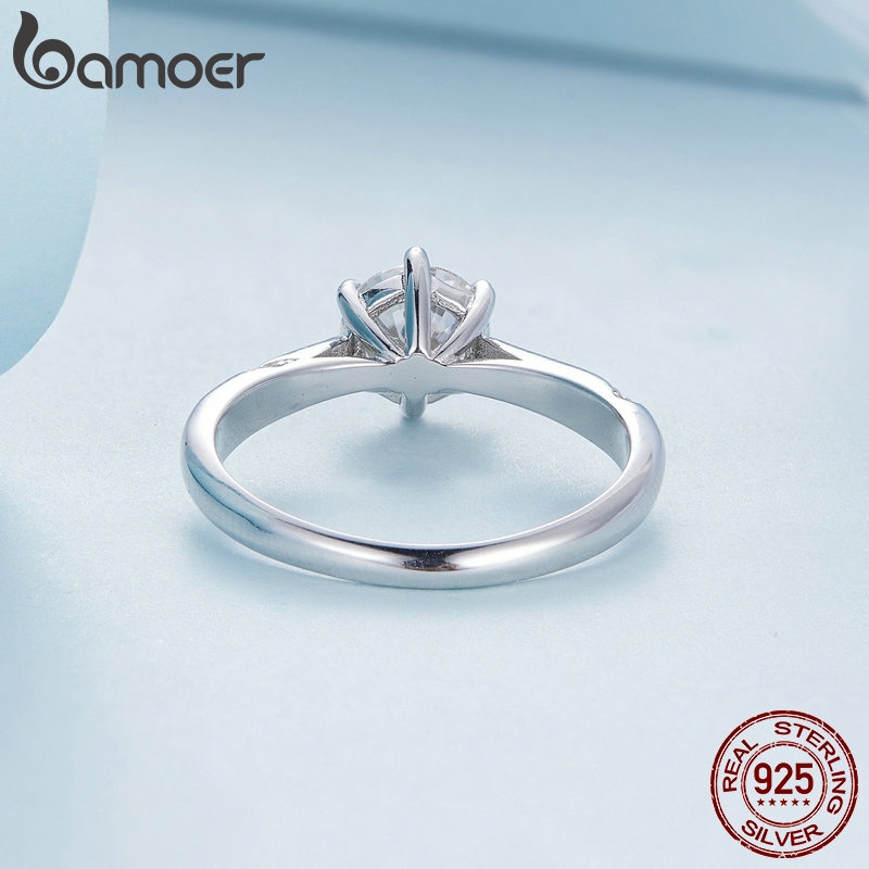 Nhẫn Bamoer Moissanite BạC 925 0.65 ThờI Trang Cho Nữ