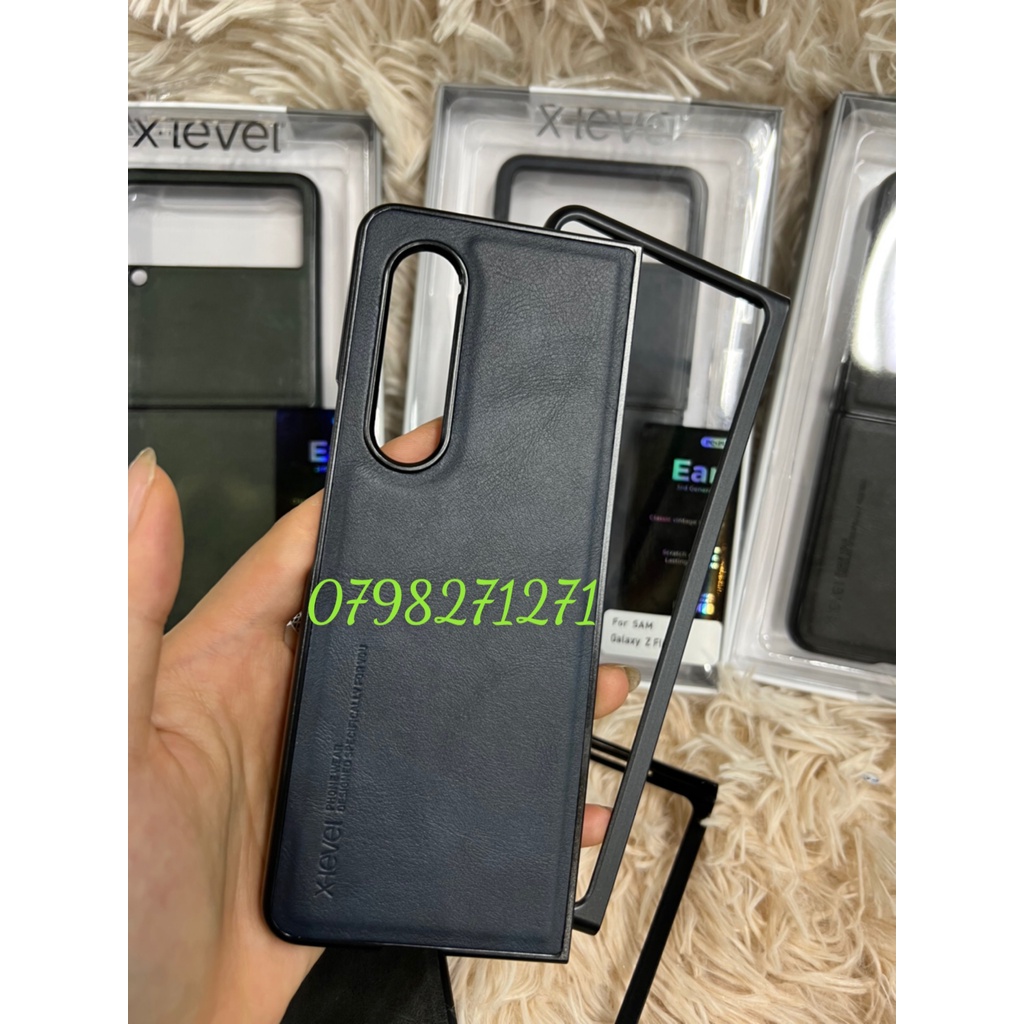 CHÍNH HÃNG (X-Level) Ốp lưng da cao cấp samsung ZFOLD5, ZFLIP5 ZFLIP5 5G Z FOLD FLIP 5