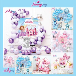 Set Trang Trí Tiệc Sinh Nhật Công Chúa, SOFIA, ELSA