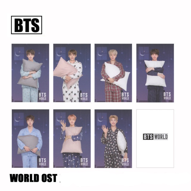 Card BTS album World (ảnh 7 tấm in đẹp)