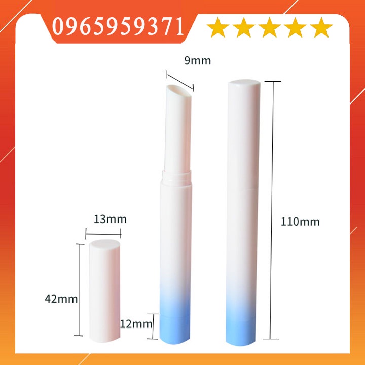 Vỏ son đổ trực tiếp ombre hồng xanh