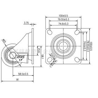 Bánh Xe chịu tải 300-500kg misumi CSHN65-N