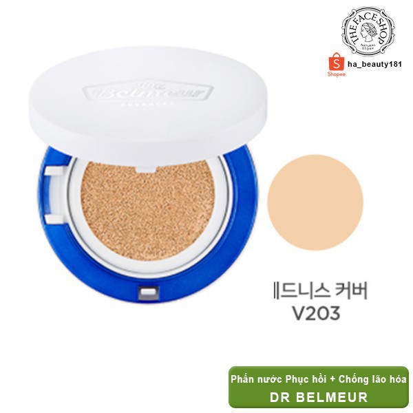 Phấn nước The Face Shop Che khuyết điểm Phục hồi Săn chắc Da Dr Belmeur Advanced Cica Cushion 15g TheFaceShop