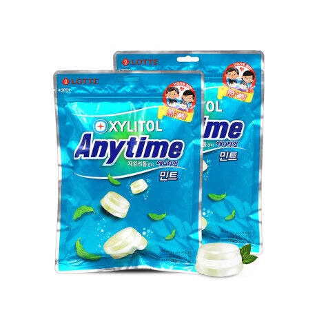 Kẹo lotte xylitol anytime bạc hà gói 92g