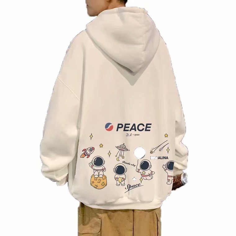 Áo hoodie dáng rộng in họa tiết hoạt hình phong cách Hàn Quốc thời trang dành cho nam và nữ size M-5XL