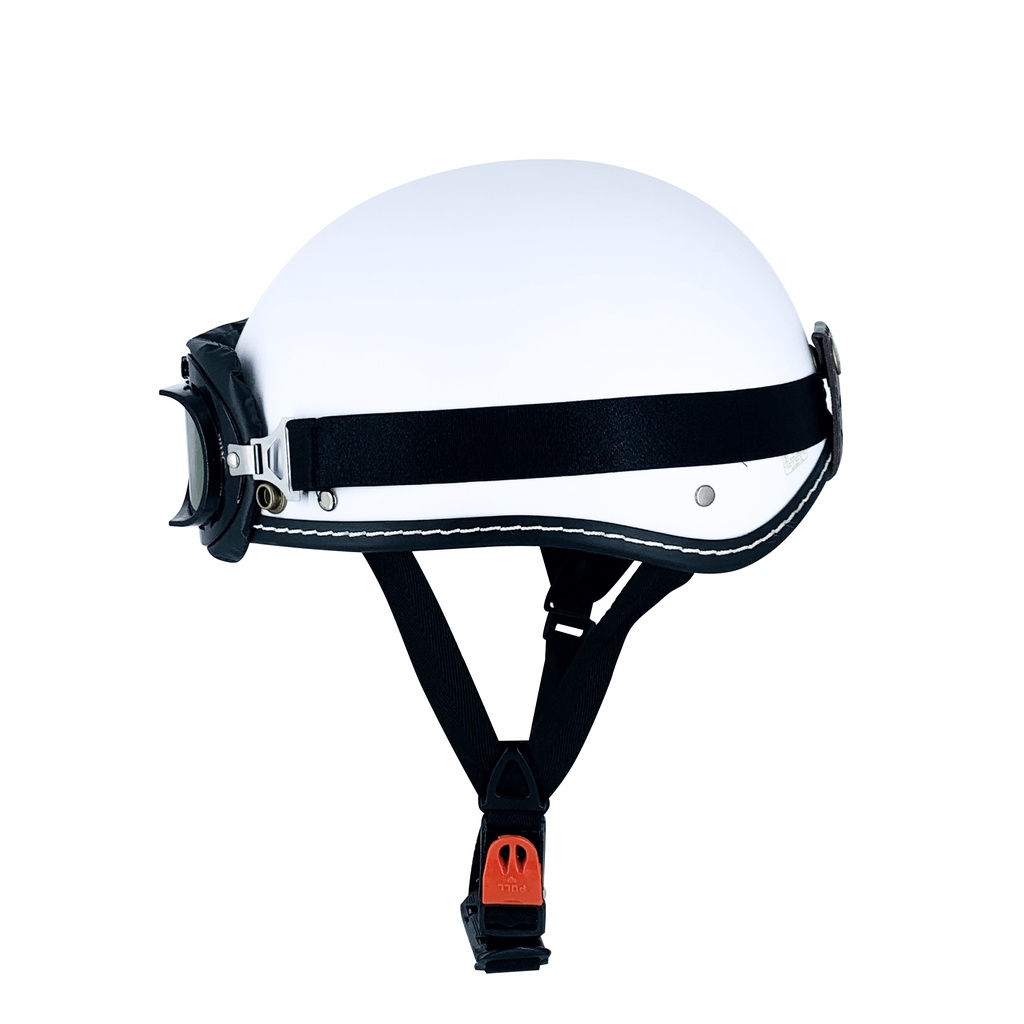 Mũ bảo hiểm nửa đầu viền chỉ ép nhiệt viền lưới kèm lính phi công