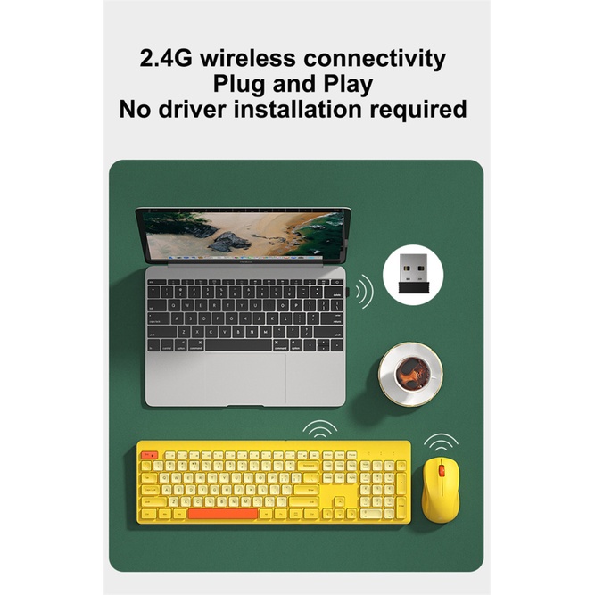 Bộ Bàn Phím Và Chuột Không Dây 2.4ghz jomaa Cho PC Laptop