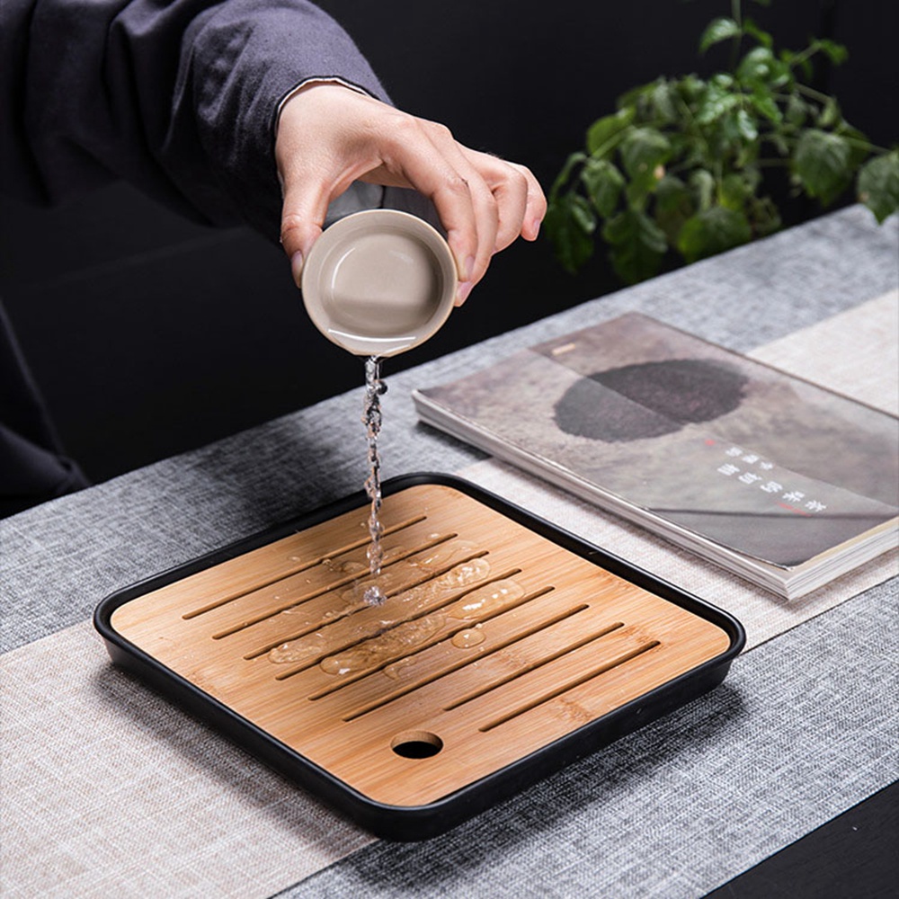 UUMIR Khay đựng trà bằng tre chất lượng cao thân thiện với môi trường