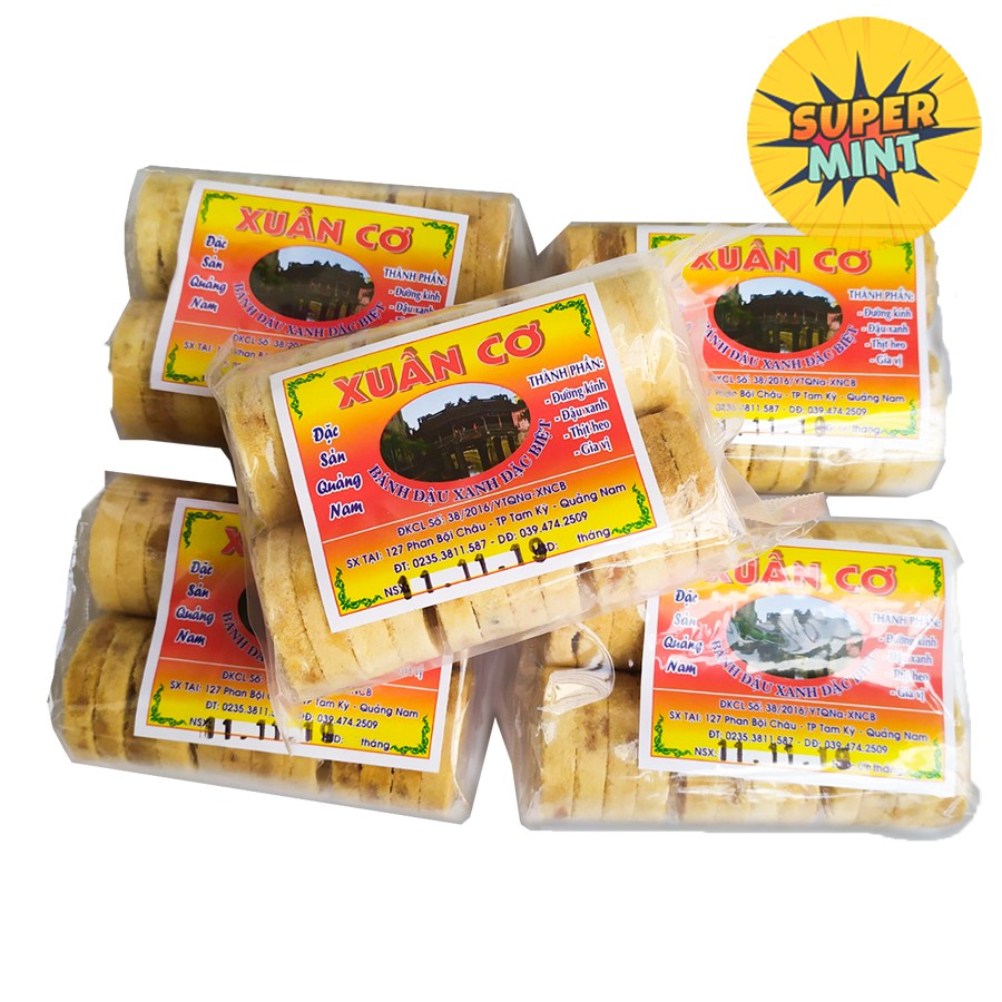 [Siêu ngon] Bánh đậu xanh nhân thịt - ĐẶC SẢN HỘI AN (bánh đậu xanh mặn) - Bánh kẹo tết Super Mint