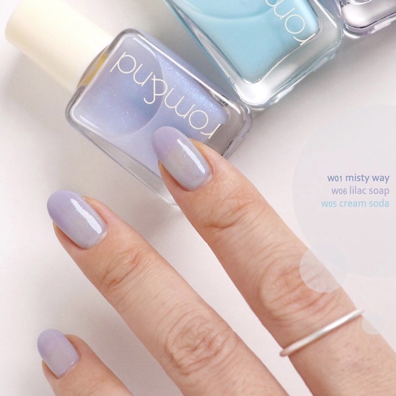 Sơn móng tay pastel xinh lấp lánh Romand Milk Grocery Mood Pebble Nail 7g