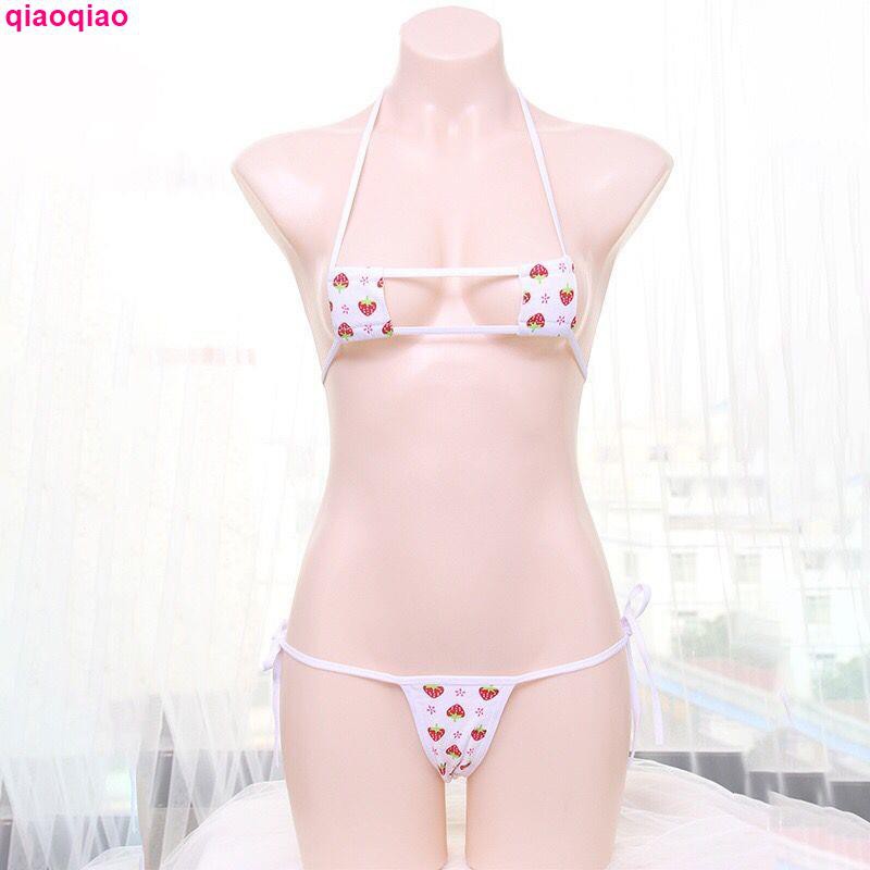 Set Đồ Tắm In Họa Tiết Trái Dâu Xinh Xắn Dành Cho Nữ | BigBuy360 - bigbuy360.vn